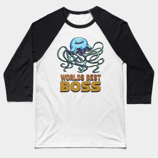 Worlds Best Boss Jellyfish Baseball T-Shirt